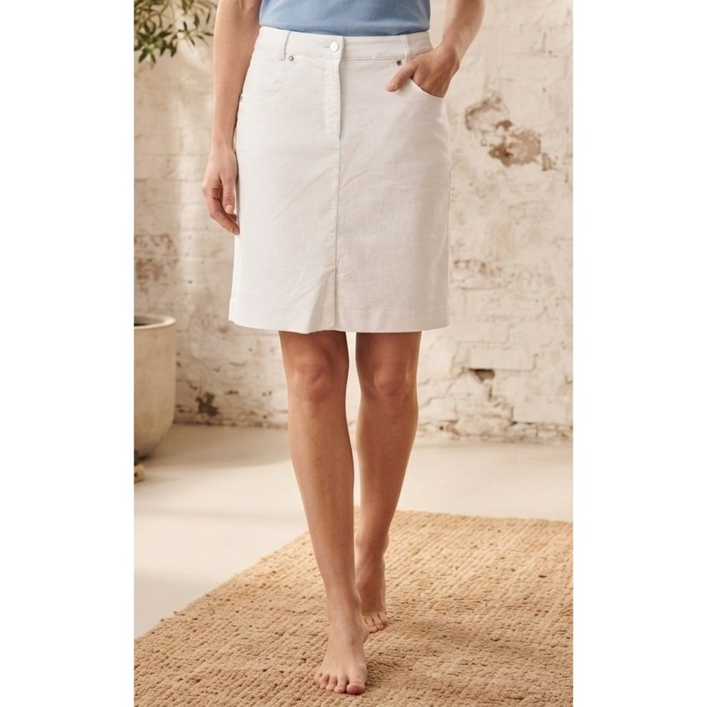 LOHLA SPORT Golf Skirt Size 2 White Cotton Stretch Active Performance Tennis